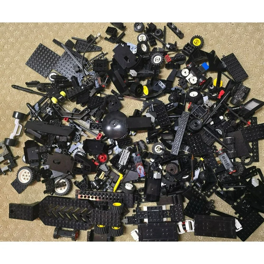 Lego and Lego Compatible Black Building Blocks Wheels Car Parts Lot GA164